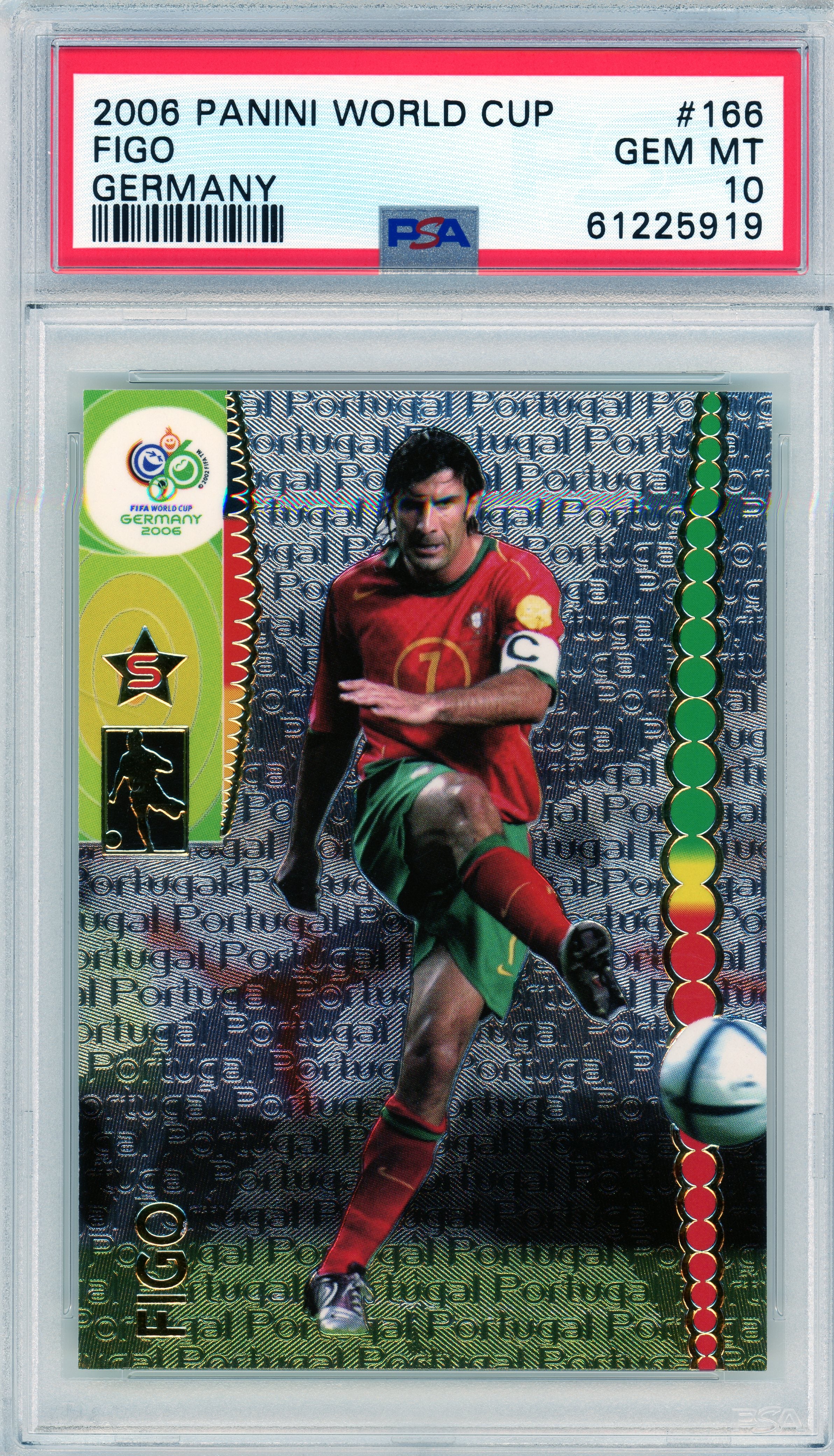 PSA 10 Figo // 2006 Panini world cup Germany #166