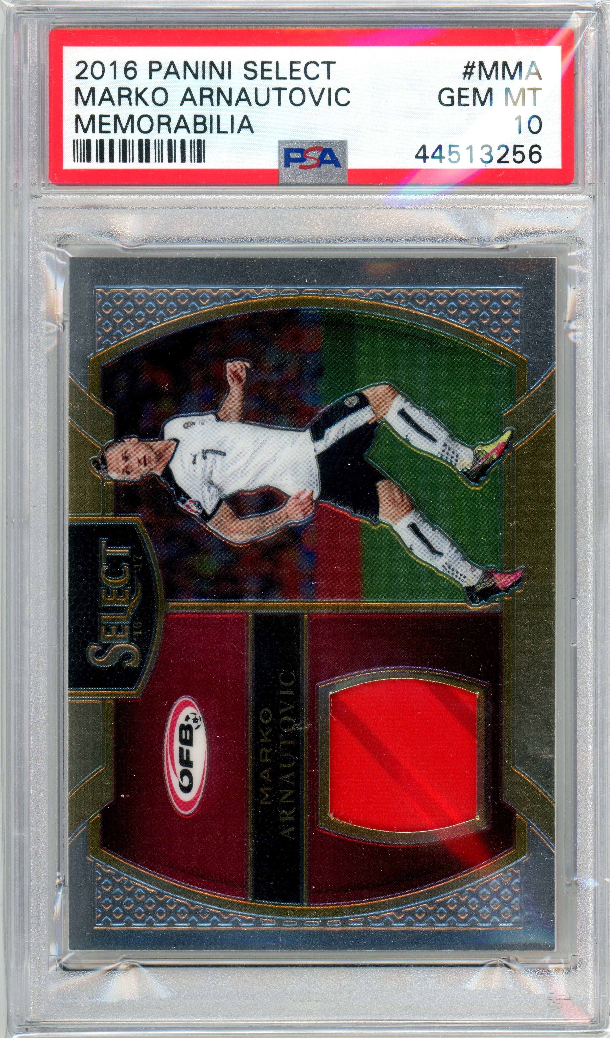 PSA 10 Gem Mint Marko Arnautovic Patch // 2016 Panini Select Memorabilia