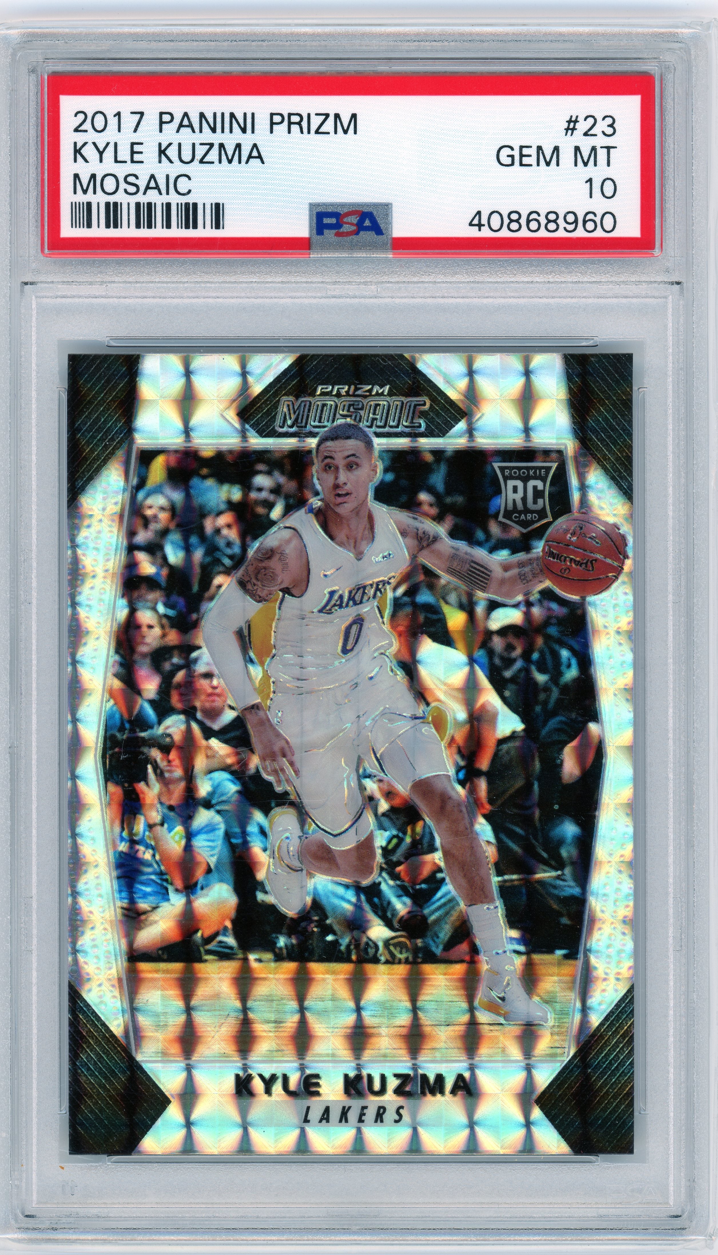 PSA 10 Kyle Kuzma LA Lakers // 2017 Panini Prizm Mosaic #23