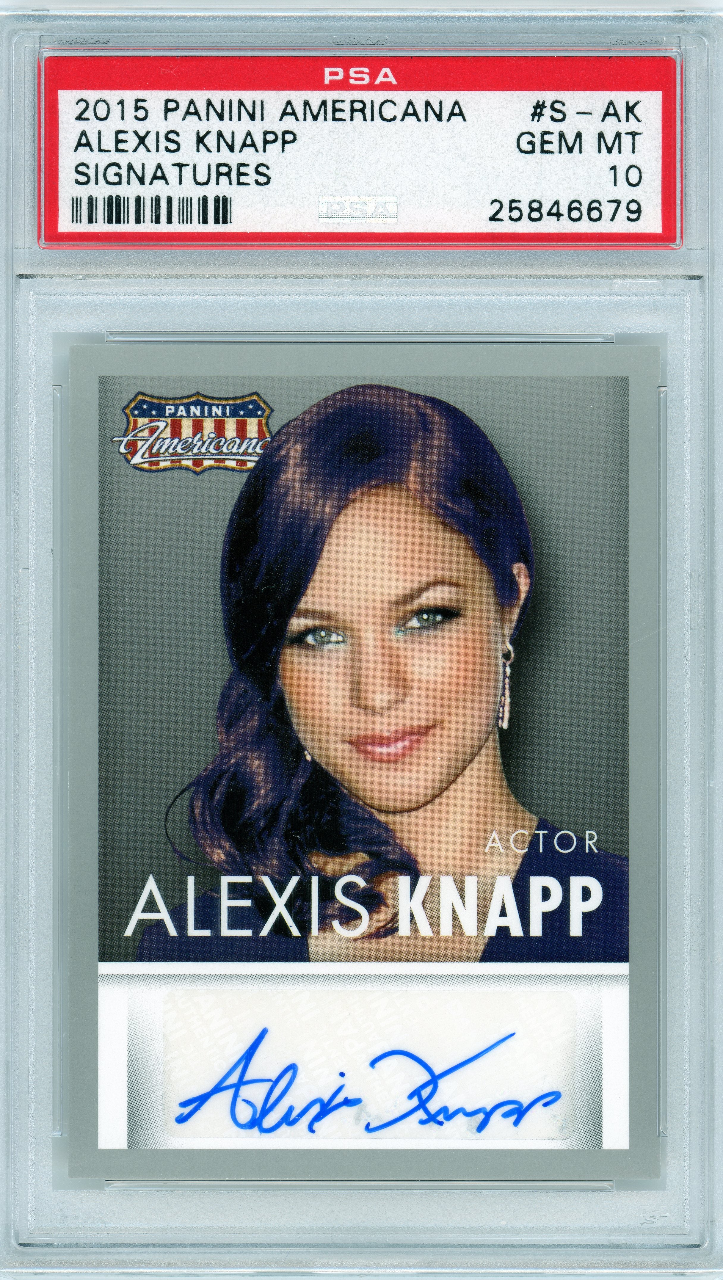 PSA 10 Gem mint Alexis Knapp AUTO // POP 1 // 2015 Panini Americana signatures #S-AK