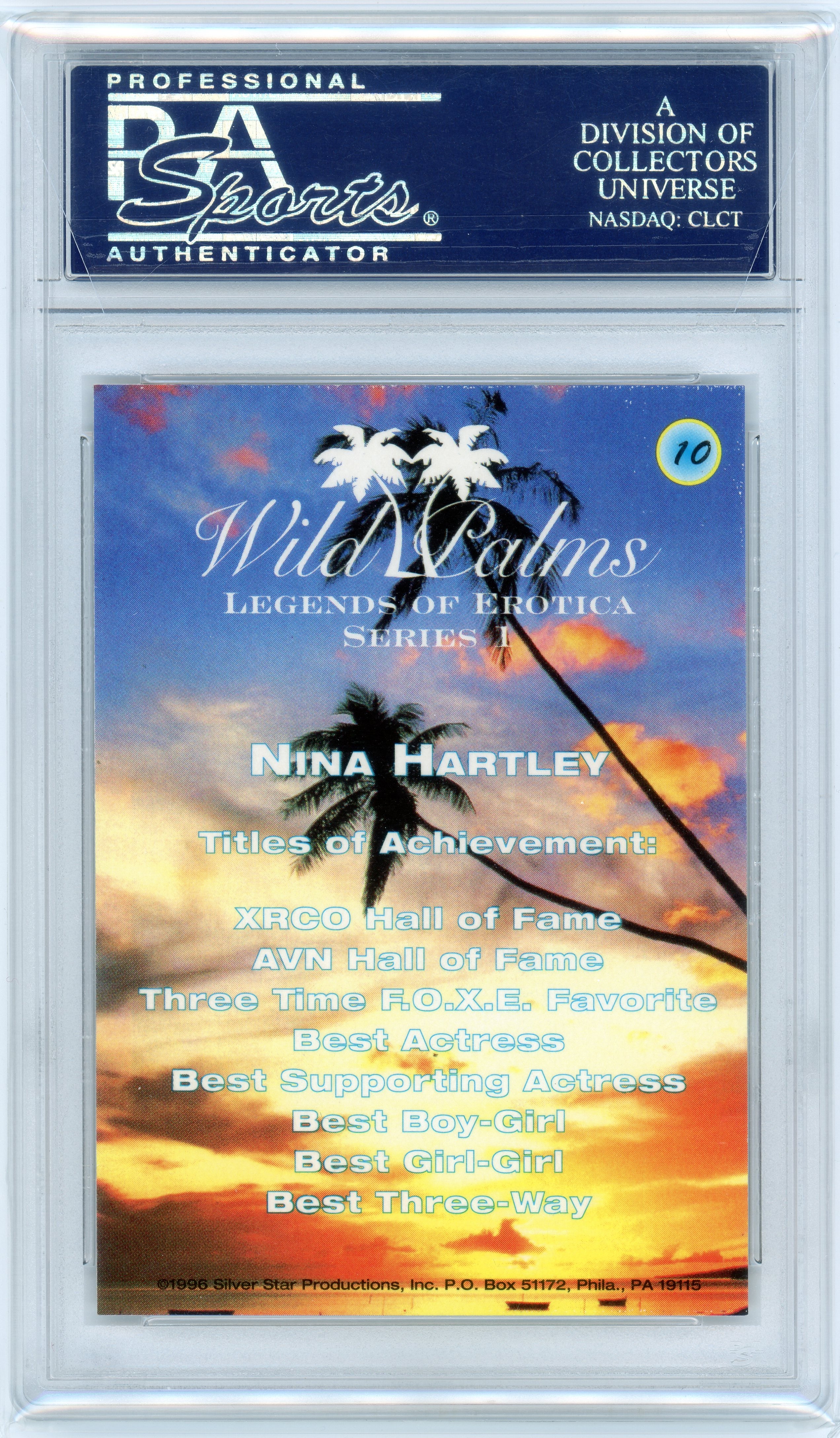 PSA Nina Hartley on card autograph // Trading card