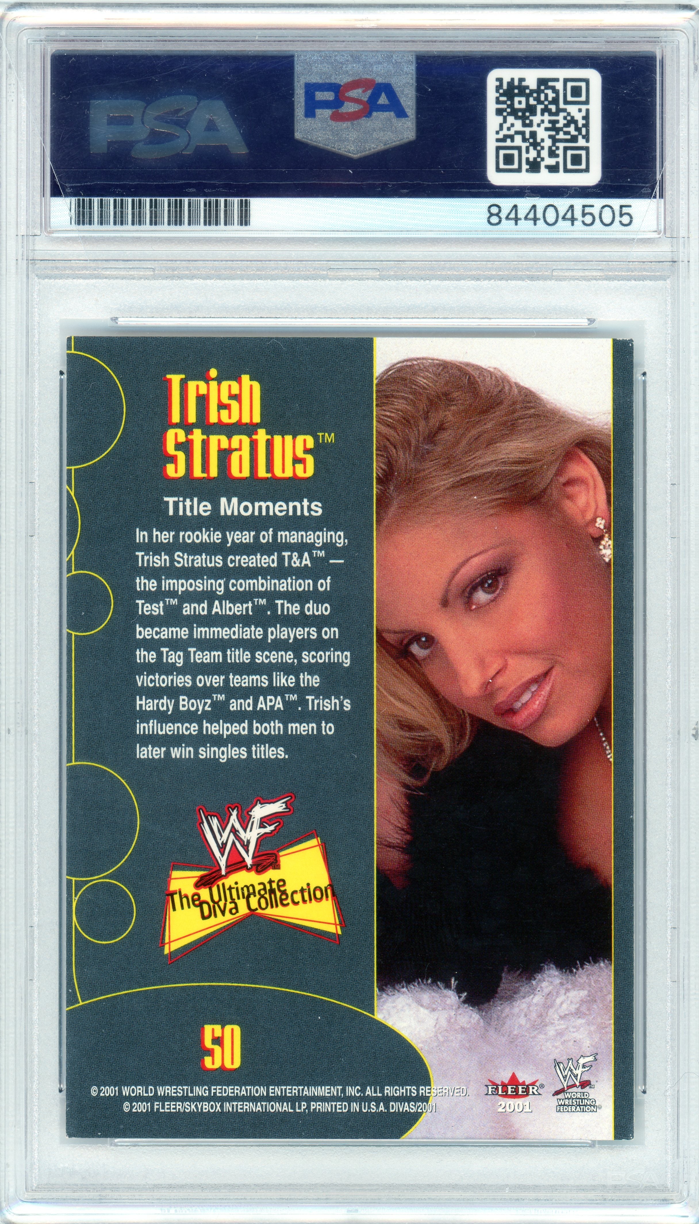 PSA Trish Stratus on card autograph // WWE Diva Trading card