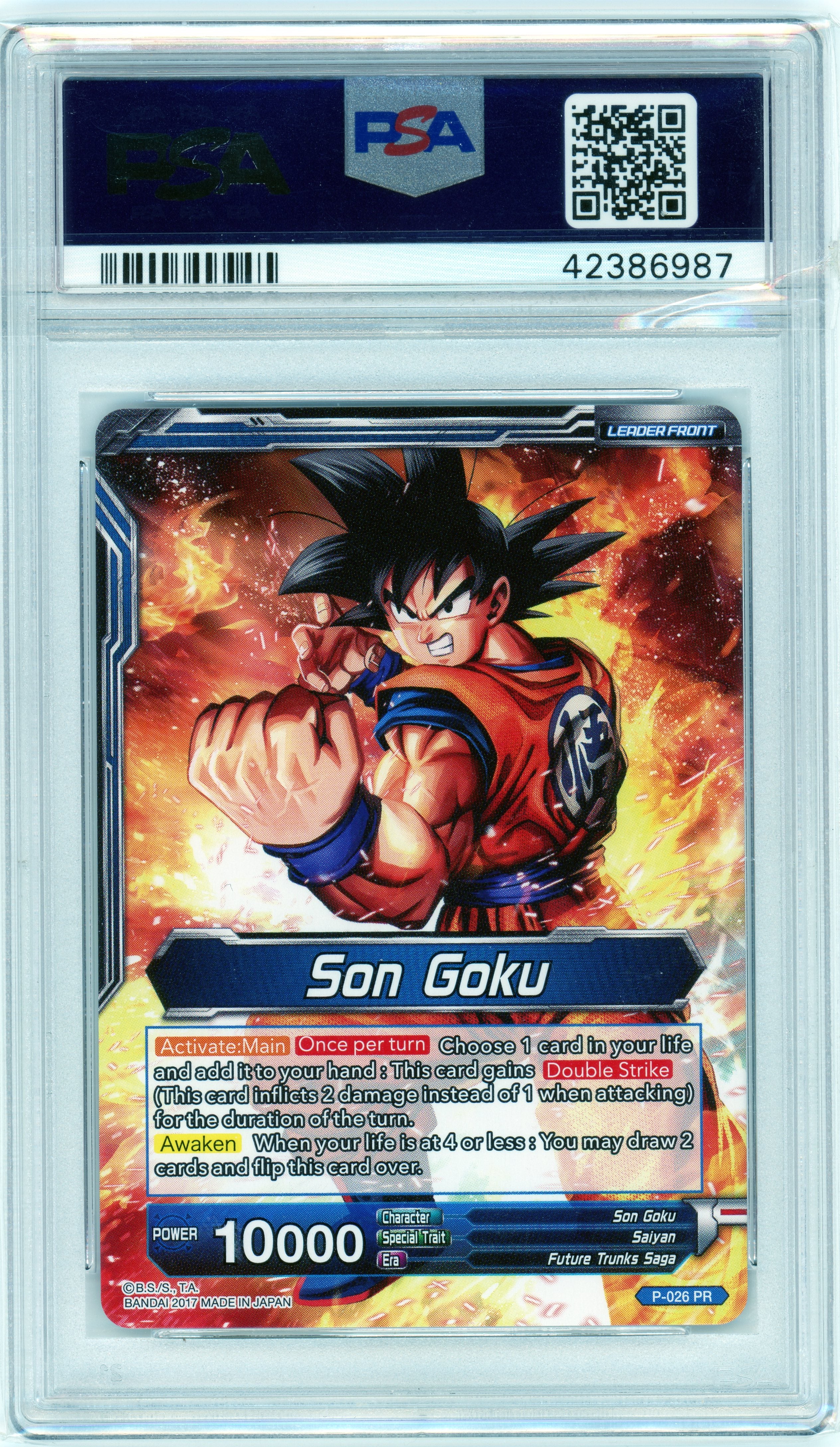 PSA 10 Awakened Strike SSB Son Goku // 2017 Dragon Ball Super promo #P026